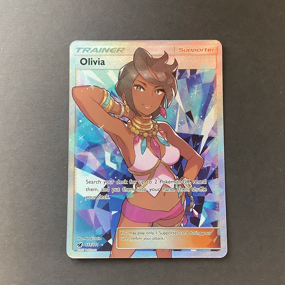 pokemon olivia card Sun & Moon Crimson Invasion - - 111/111 NO.:144232684 Search your deck for INSTOCK Opening *NEW* OP-10 Royal