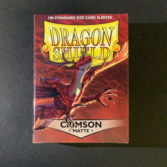 Dragon Shield - 100 Standard size card sleeves - Crimson Matte