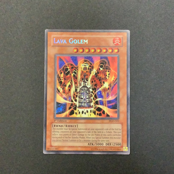 Yu-Gi-Oh Pharaonic Guardian -  Lava Golem - PGD-107*U - Used Secret Rare card