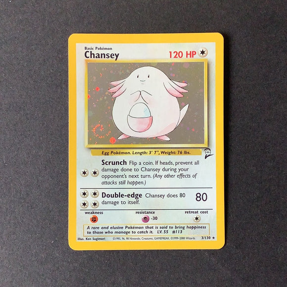Pokemon Base Set 2 - Chansey - 003/130*U - Used Holo Rare card