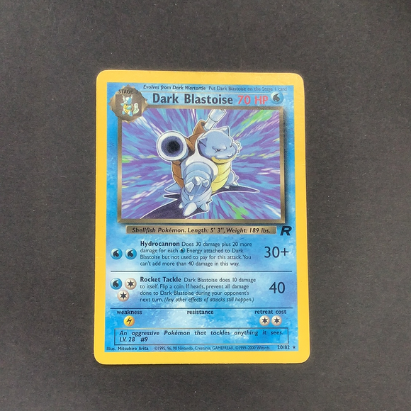 Pokemon Team Rocket - Dark Blastoise - 020/82 - Used Rare card