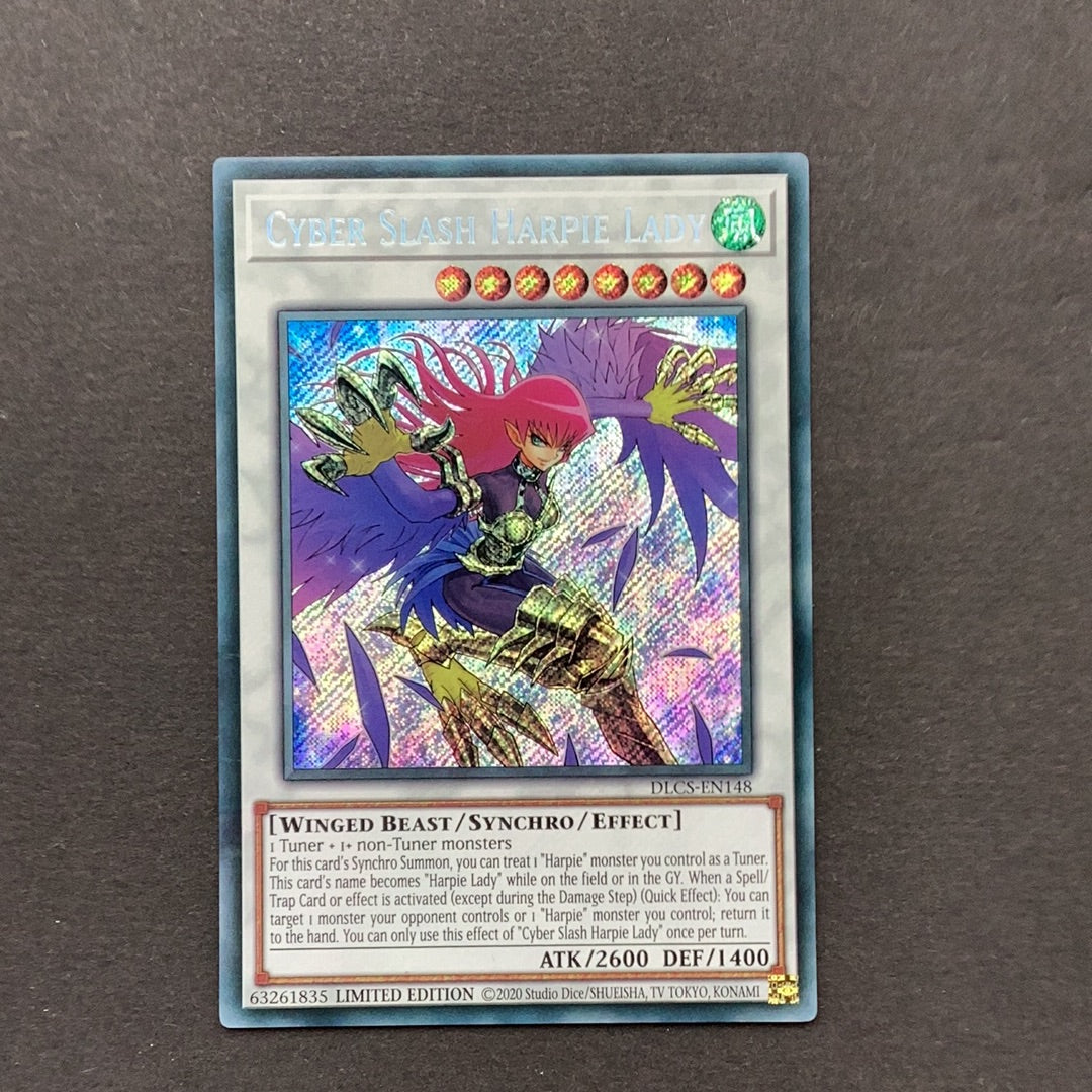 Yu-Gi-Oh! Cyber Slash Harpie Lady DLCS-EN148 Secret Rare Near Mint Con Card Empire Yu-Gi-Oh! Cyber Slash Harpie Lady DLCS-EN148 Secret Rare Near Mint Con Card Empire