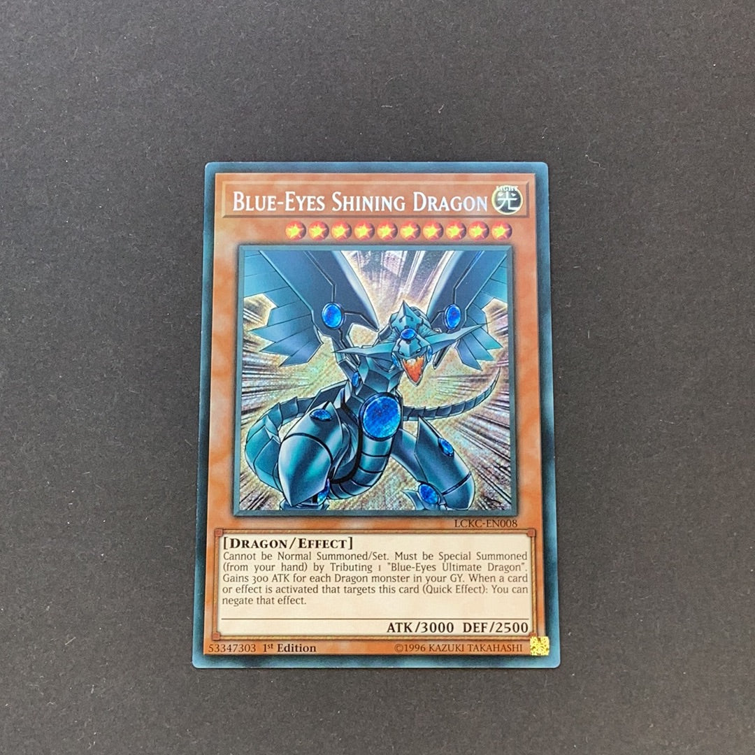 Yu-Gi-Oh! Blue-Eyes Shining Dragon LCKC-EN008 1st edition – Card Empire