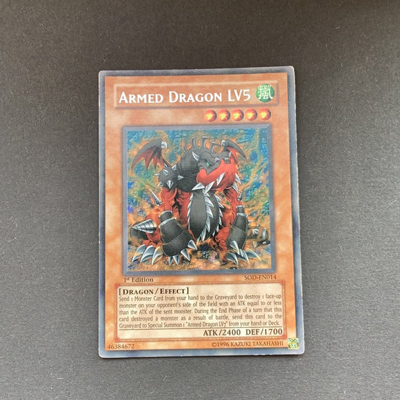 Yu-Gi-Oh Soul of the Duelist -  Armed Dragon LV5 - SOD-EN014*U - Used Rare card