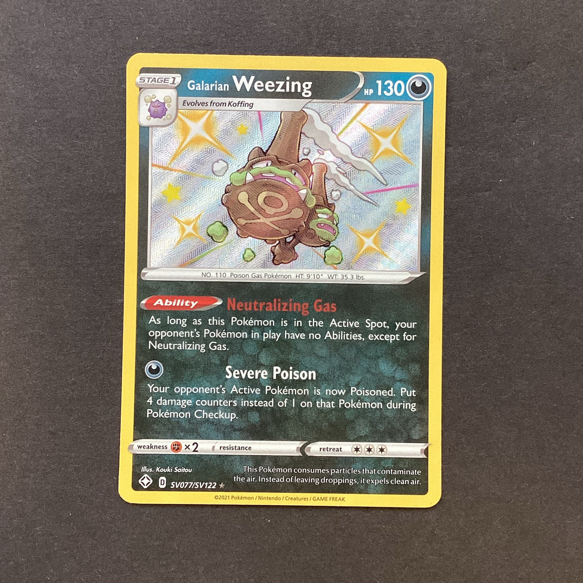 Pokemon Sword & Shield Shining Fates - Galarian Weezing
