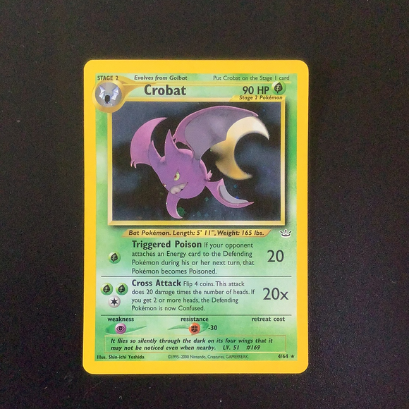 Pokemon Neo Revelation - Crobat - 004/64*U-010976 - Used Holo Rare card