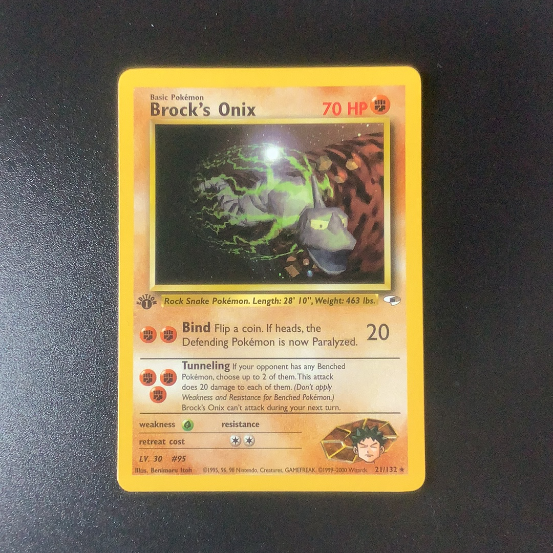 brock's onix pokemon card 21 All cards will be carefully packed for safe transit Pokemon Brock s Onix 4