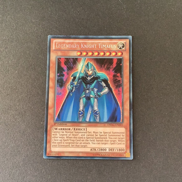 Yu-Gi-Oh Dragons of Legend -  Legendary Knight Timaeus - DRLG-EN001 - Used Secret Rare card