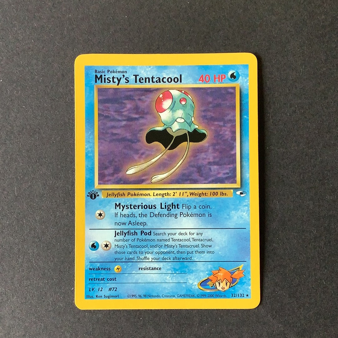 pokemon value cards Pokemon Gym Heroes - Misty's Tentacool (Lv 12) 1st Edition