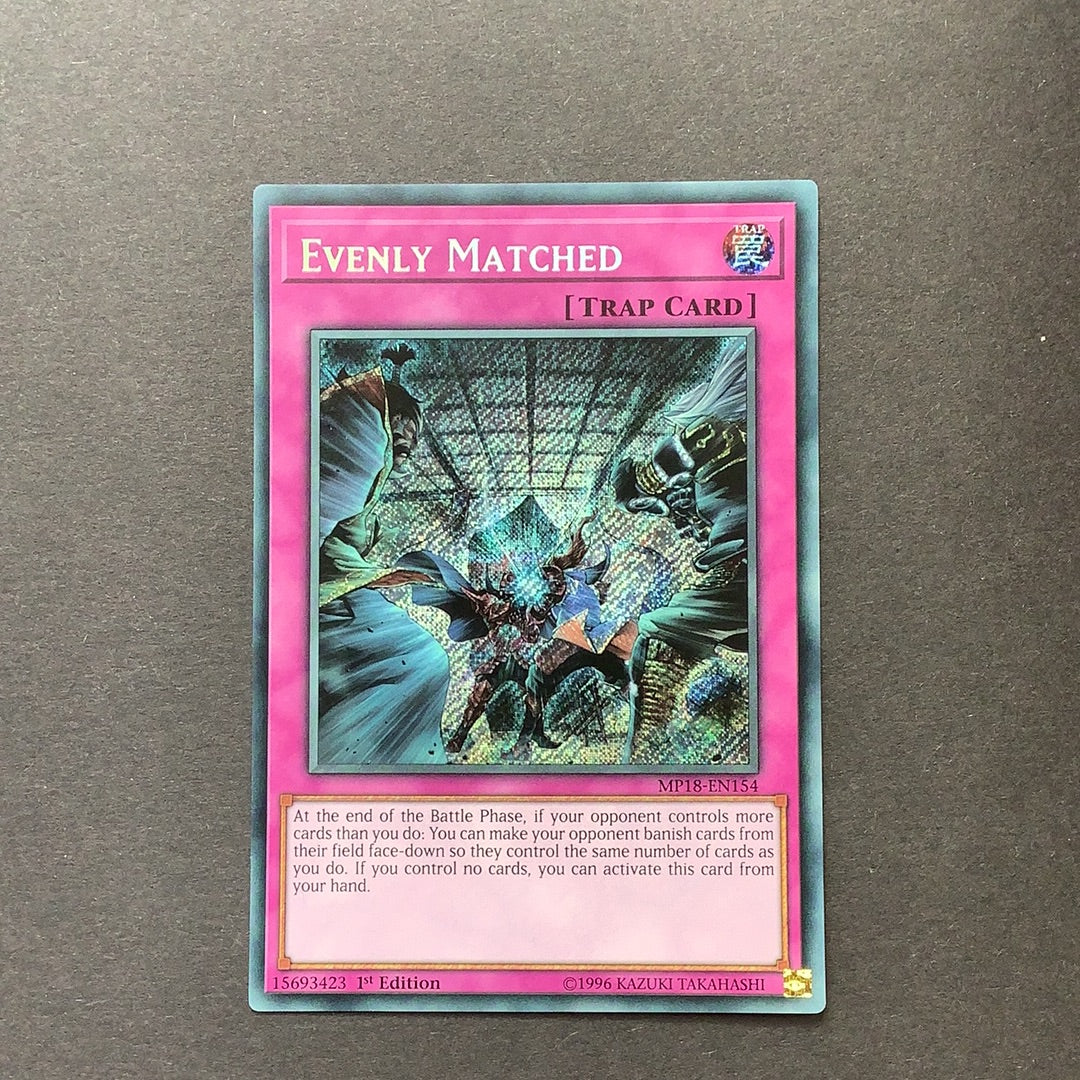 evenly matched yugioh card Yugioh Evenly Matched MP18-EN154 1st Edition – Card Empire