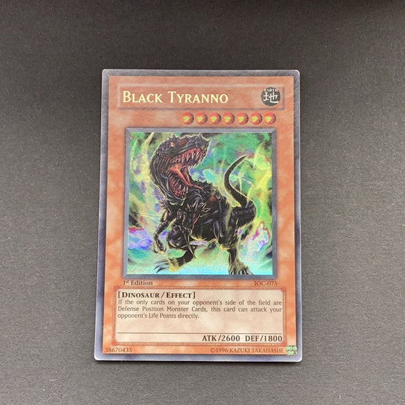 Yu-Gi-Oh Invasion of Chaos -  Black Tyranno - IOC-075*U - Heavy played Ultra Rare card