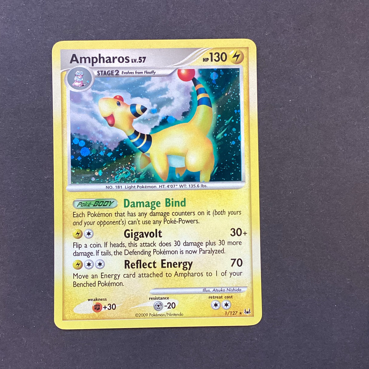 Pokemon Platinum Base Set - Ampharos Lv. 57 - 1/127