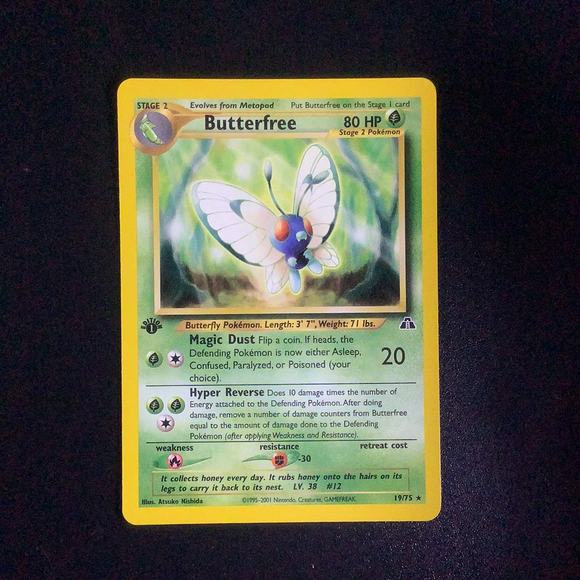 Pokemon Neo Discovery - Butterfree (1st Edition) - 019/75-  Rare card