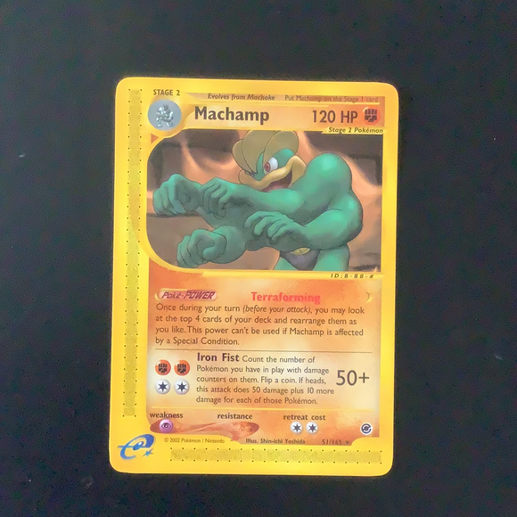 Pokemon Expedition - Machamp - 051/165 - Used Rare card