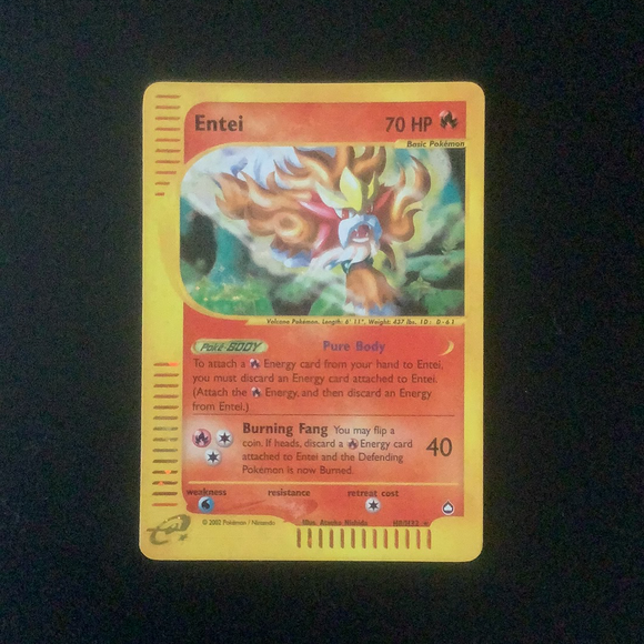 *Pokemon Aquapolis - Entei - H08/H32 - Used Holo Rare card
