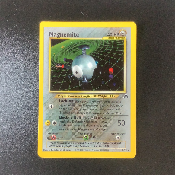 Pokemon Neo Discovery - Magnemite - 007/75-011279 - New Holo Rare card