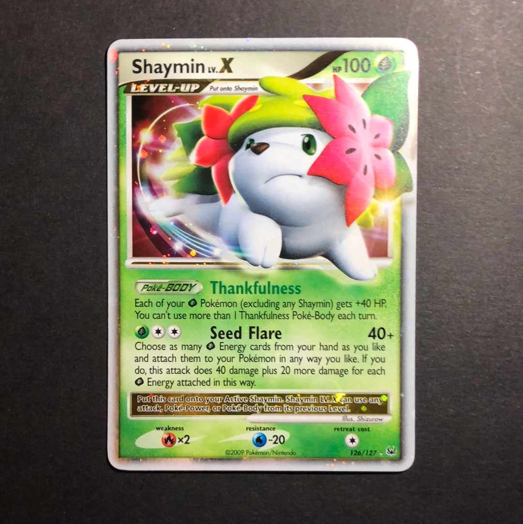 rare shaymin card Pokemon Platinum Base Set - Shaymin Lv.X - 126/127