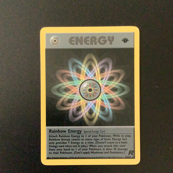 Pokemon Team Rocket - Rainbow Energy (1st Edition) - 80/82 - Used Rare card