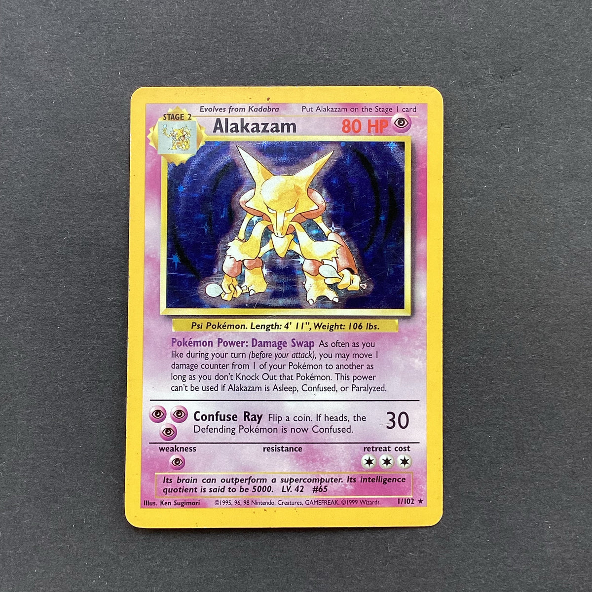 Pokemon Base Set - Alakazam - 1/102