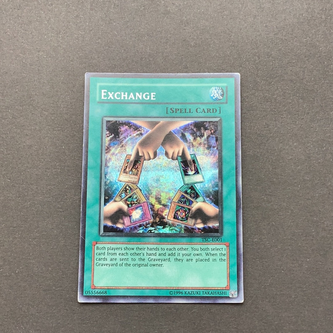 yugioh exchange card Yu-Gi-Oh! Exchange TSC-E001 Prismatic Secret Rare Used – Card Empire