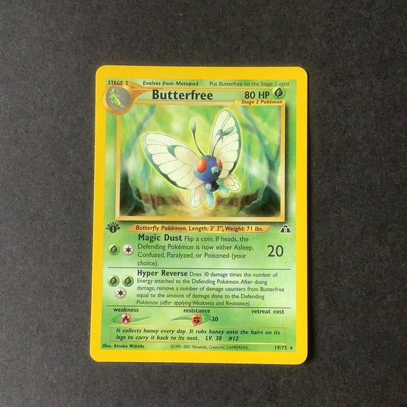 Pokemon Neo Discovery - Butterfree (1st Edition) - 019/75-011009 - Rare card