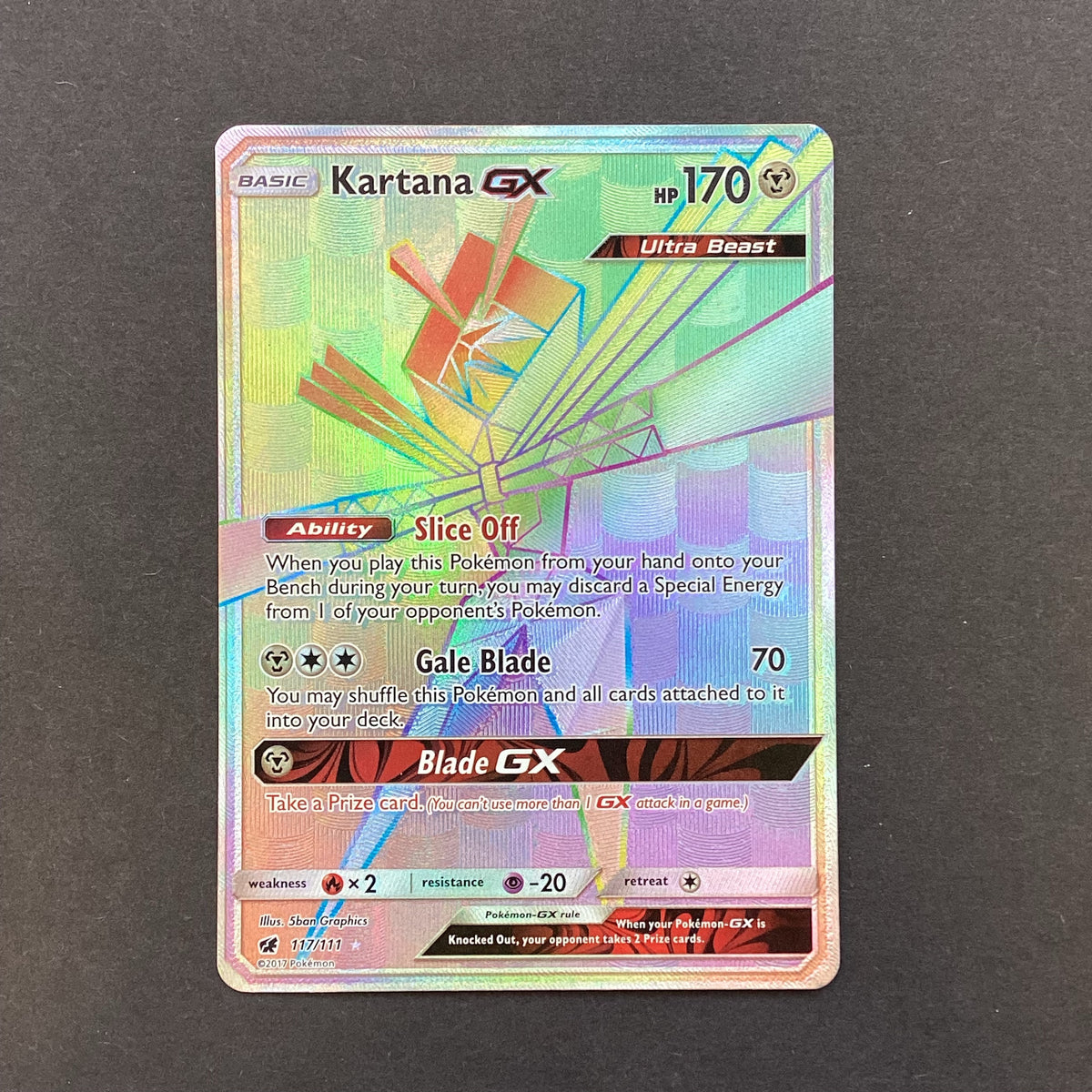 kartana gx pokemon card value Pokemon Sun & Moon Crimson Invasion - Kartana GX - 117/111
