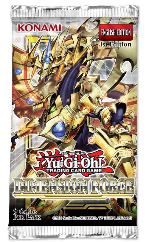 Yu-Gi-Oh Dimension Force - 1 Booster Packet - New Booster Packet