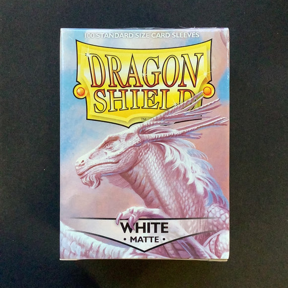 Dragon Shield - 100 Standard size card sleeves - White Matte
