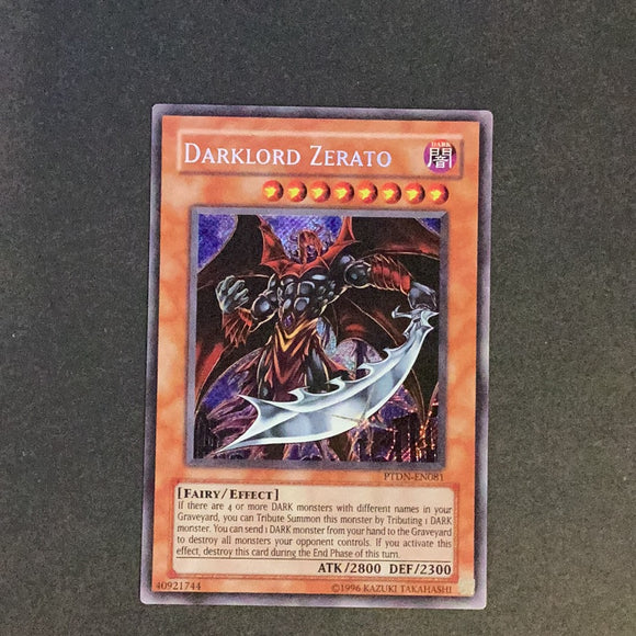 Yu-Gi-Oh Phantom Darkness - Darklord Zerato - PTDN-EN081 - Used Secret Rare card