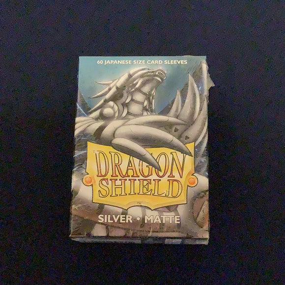 Dragon Shield - 60 Japanese size card sleeves - Silver Matt