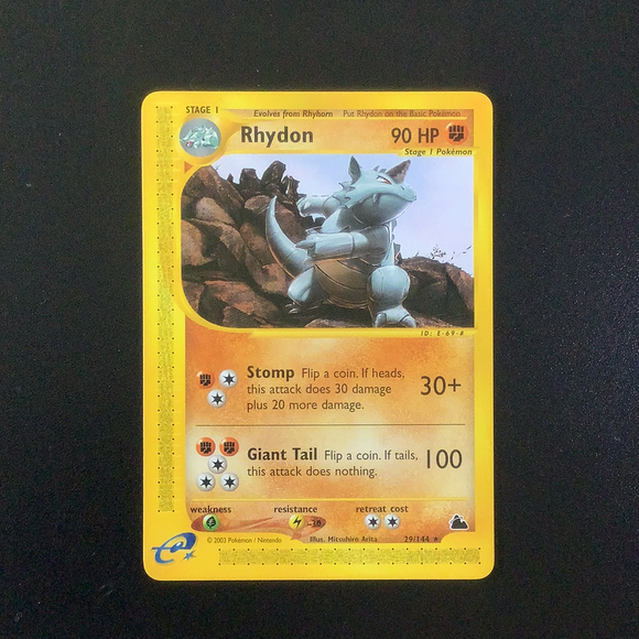Pokemon Skyridge - Rhydon - 029/144 - As New Rare card