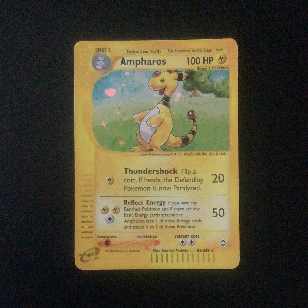 Pokemon Aquapolis - Ampharos - H01/H32 - Used Holo Rare card Card Empire Pokemon Aquapolis - Ampharos - H01/H32 - Used Holo Rare card Card Empire