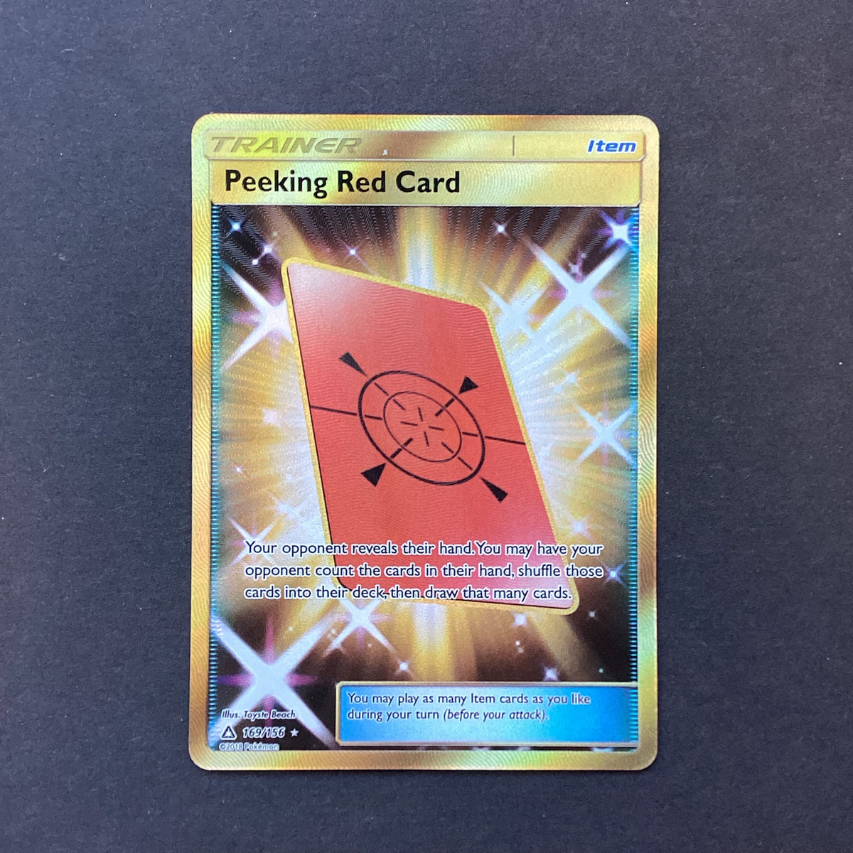 Pokemon Sun & Moon Ultra Prism - Peeking Red Card - 169/156