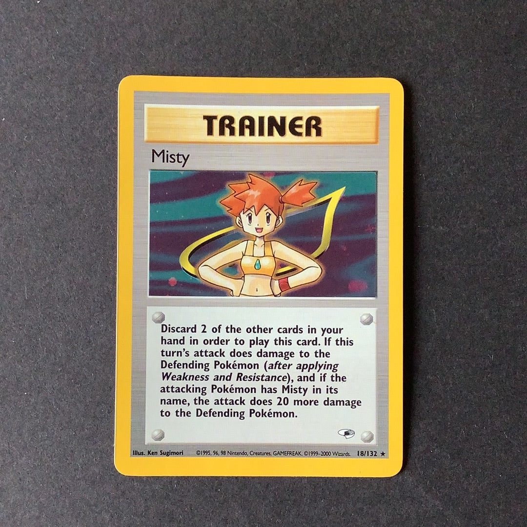 holographic misty trainer card Pokemon Gym Heroes - Misty - 018/132