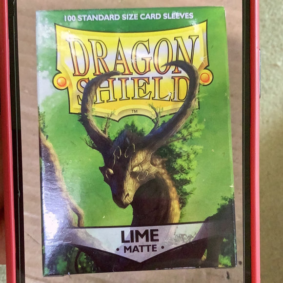 Dragon Shield - 100 Standard size card sleeves - Lime Matte