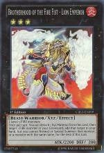 Yu-Gi-Oh Cosmo Blazer -  Brotherhood of the Fire Fist - Lion Emperor - CBLZ-EN099 - Used Super Rare card
