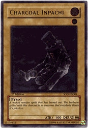 Yu-Gi-Oh Soul of the Duelist -  Charcoal Inpachi - SOD-EN001u*U - Used Ultimate Rare card
