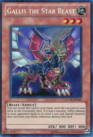 Yu-Gi-Oh Legendary Collection 2 The Duel Academy Years - Gallis the Star Beast - LCGX-EN041*U - Used Secret Rare card