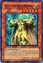 Yu-Gi-Oh Light of Destruction - Kuraz The Light Monarch - LODT-ENSE1 - Used Super Rare card