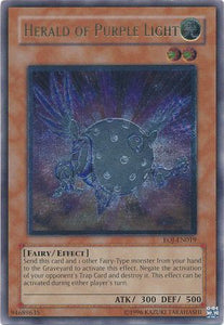 Yu-Gi-Oh Enemy of Justice - Herald Of Purple Light - EOJ-EN019 - Used Ultimate Rare card