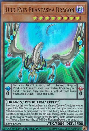 yugioh arc v cards Yu-Gi-Oh - Arc V Vol. 5 - Odd Eyes Phantasma Dragon - YA05-EN001