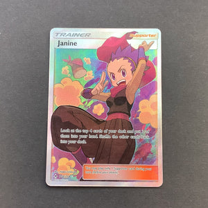 Pokemon Sun & Moon Unbroken Bonds - Janine - 210/214 - As New Rare Holo Full Art Card