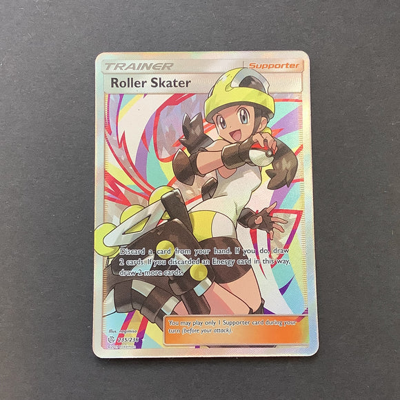 Pokemon Sun & Moon Cosmic Eclipse - Roller Skater - 235/236 - As New Rare Holo Full Art Card