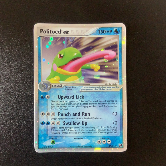 *Pokemon Ex: Unseen Forces - Politoed Ex - 107/115 - As New Ex Rare card