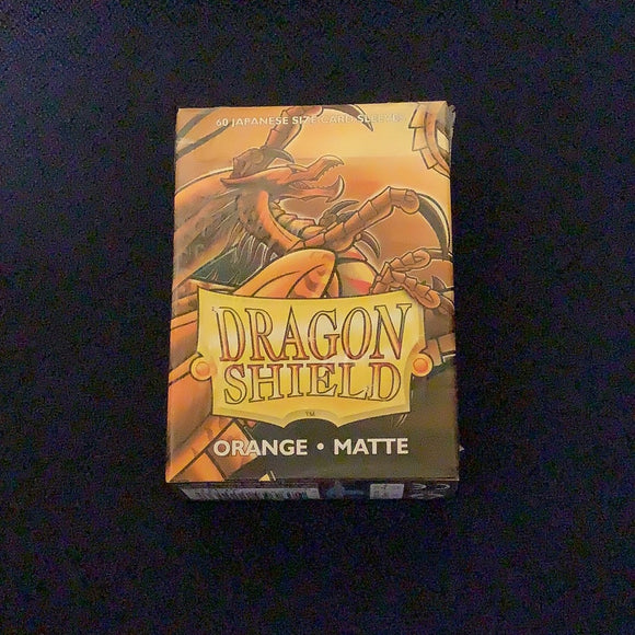 Dragon Shield - 60 Japanese size card sleeves - Orange Matte