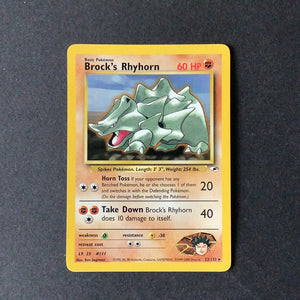Pokemon Gym Heroes - Brock's Rhyhorn (Lv 25) - 022/132 - Used Rare card