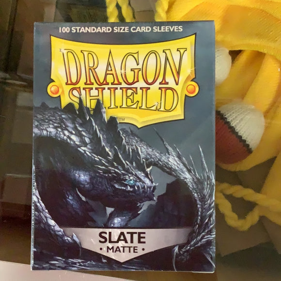 Dragon Shield - 100 Standard size card sleeves - Slate Matte