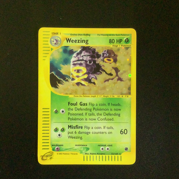Pokemon Expedition - Weezing - 032/165-011268 - New Holo Rare card