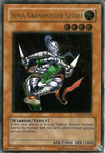Yu-Gi-Oh Soul of the Duelist -  Ninja Grandmaster Sasuke - SOD-EN019u*U - Used Ultimate Rare card