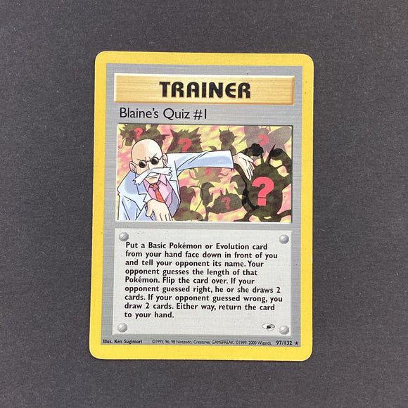Pokemon Gym Challenge Gym Heroes - Blaine's Quiz #1 - 97/132 - Used Rare Card